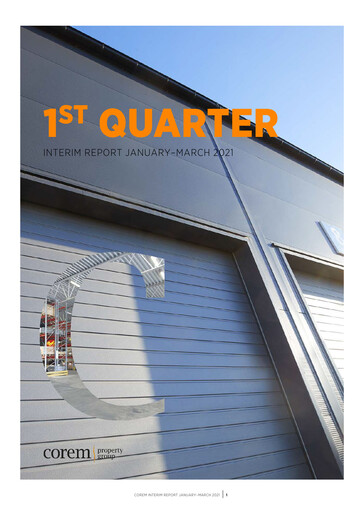 Thumbnail Corem Property Group AB Quarterly Report 2021-q1