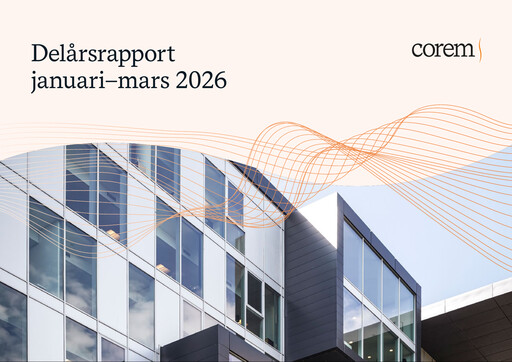 Miniature Corem Property Group AB Rapport trimestriel 2026-q1