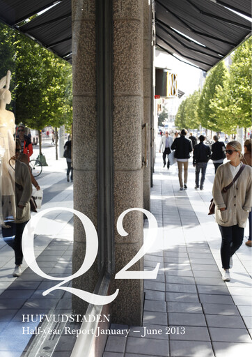 Thumbnail Hufvudstaden AB Half-year Report 2013-h1