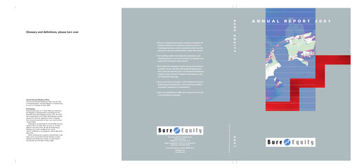 Thumbnail Bure Equity AB Annual Report 2001