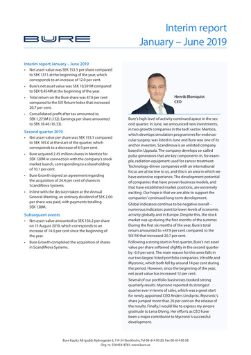 Thumbnail Bure Equity AB Half-year Report 2019-h1