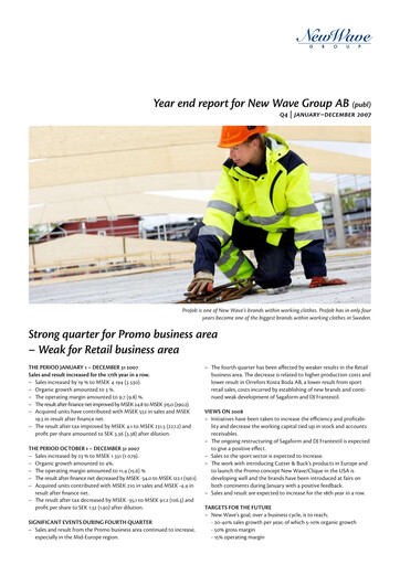 Thumbnail New Wave Group Quarterly Report 2007-q4