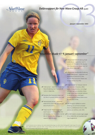 Thumbnail New Wave Group Quarterly Report 2003-q3
