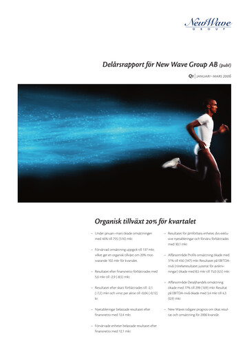 Thumbnail New Wave Group Quarterly Report 2006-q1
