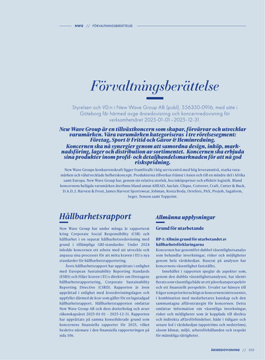 Thumbnail New Wave Group Sustainability Report 2025