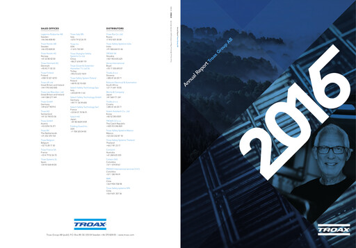Thumbnail Troax Group AB Annual Report 2016