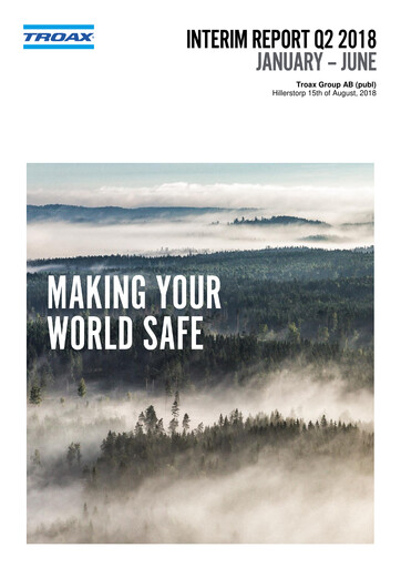 Thumbnail Troax Group AB Half-year Report 2018-h1