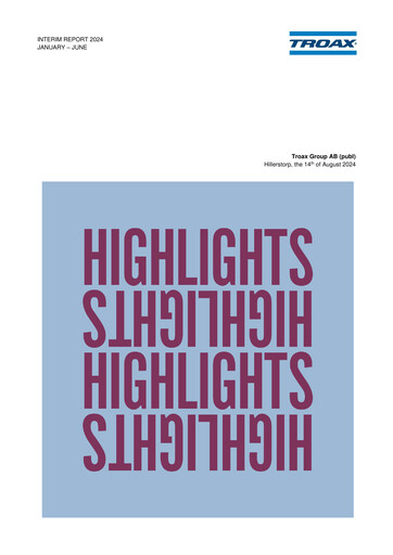 Thumbnail Troax Group AB Half-year Report 2024-h1