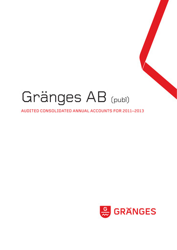 Miniature Gränges Bilan financier 2011-2013