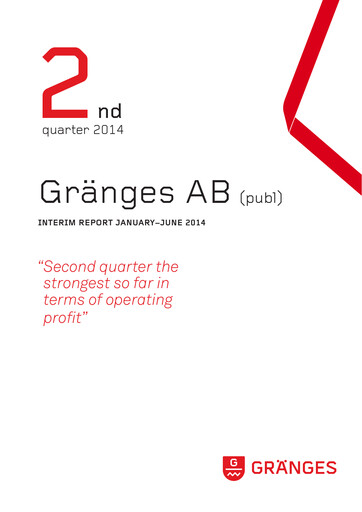 Thumbnail Gränges Half-year Report 2014-h1