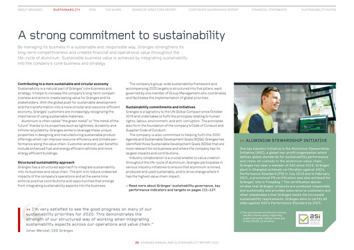 Miniature Gränges Rapport de durabilité 2020