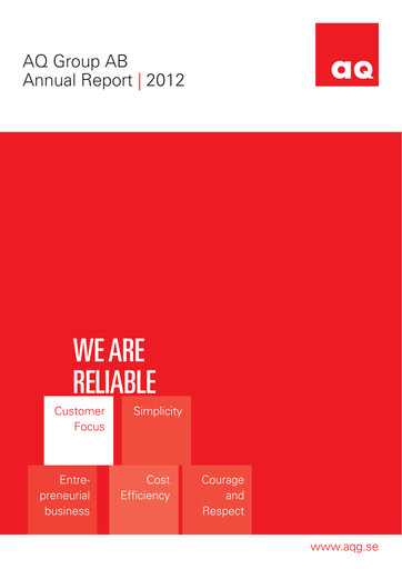 Thumbnail AQ Group Annual Report 2012