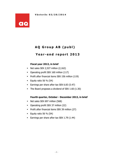 Thumbnail AQ Group Financial Report 2013
