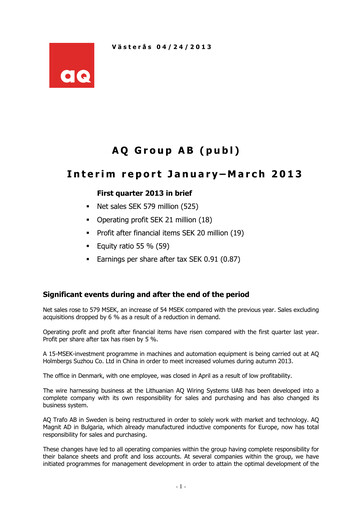 Thumbnail AQ Group Quarterly Report 2013-q1
