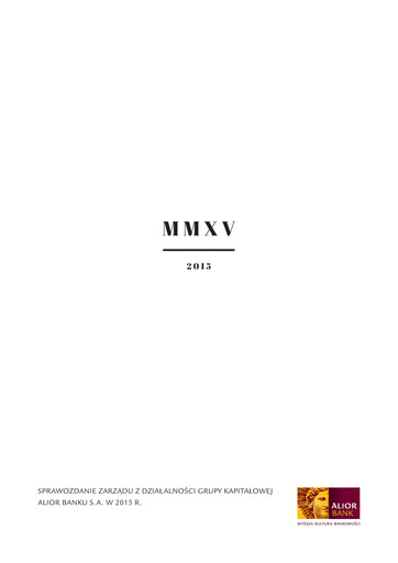Vorschaubild Alior Bank S.A. Jahresbericht 2015