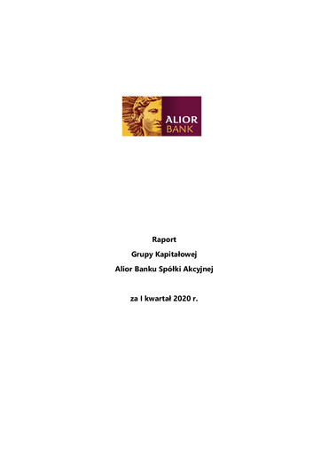 Thumbnail Alior Bank S.A. Quarterly Report 2020-q1