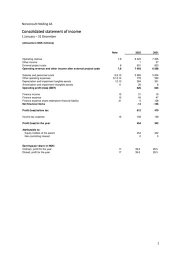 Thumbnail Norconsult Financial Statement 2022