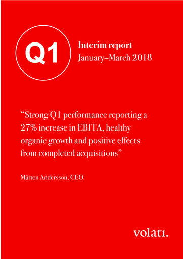 Miniature Volati AB Rapport trimestriel 2018-q1