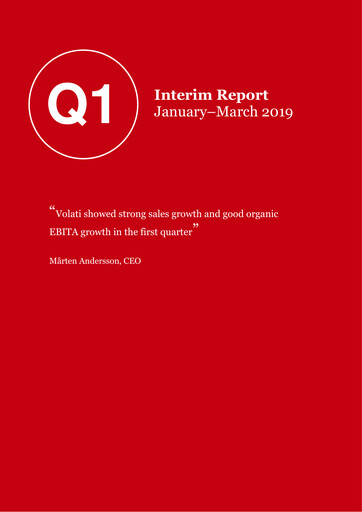 Miniature Volati AB Rapport trimestriel 2019-q1