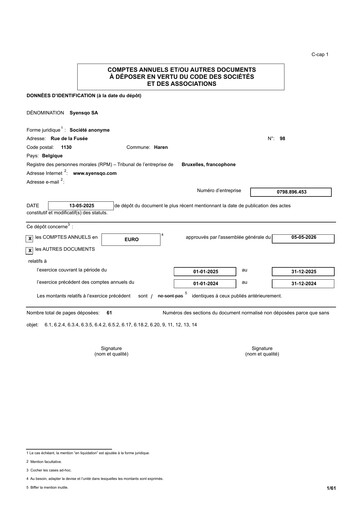 Thumbnail Syensqo Financial Statement 2025
