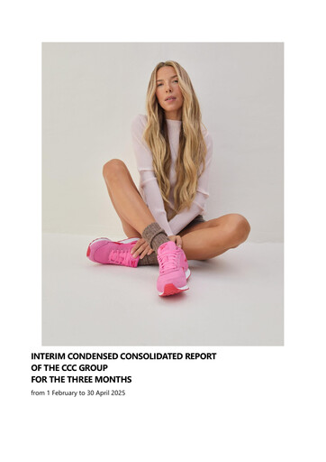 Miniature CCC S.A. Rapport trimestriel 2025-q1