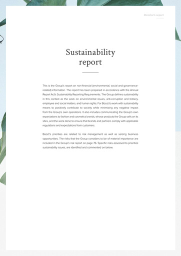 Thumbnail Boozt Sustainability Report 2017