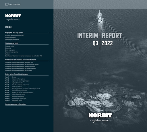 Thumbnail Norbit ASA Quarterly Report 2022-q3