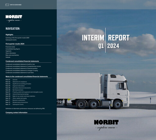 Thumbnail Norbit ASA Quarterly Report 2024-q1