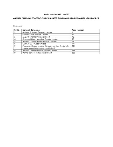 Thumbnail Ambuja Cements
 Financial Statement 2024-2025