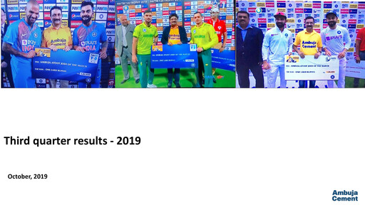 Thumbnail Ambuja Cements
 Quarterly Report 2019-q3