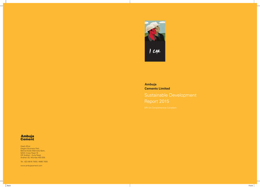 Thumbnail Ambuja Cements
 Sustainability Report 2015