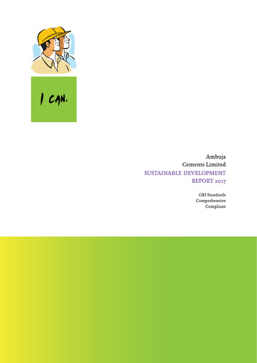Thumbnail Ambuja Cements
 Sustainability Report 2017
