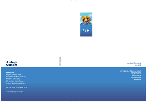 Thumbnail Ambuja Cements
 Sustainability Report 2018