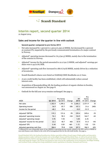 Thumbnail Scandi Standard AB Quarterly Report 2014-q2