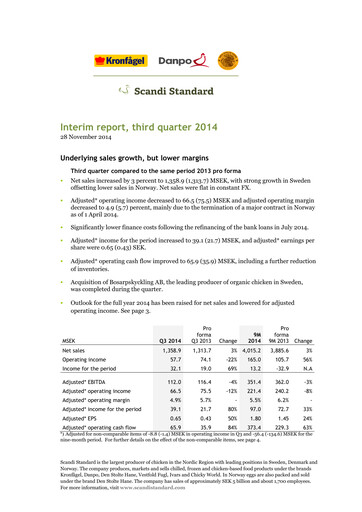 Thumbnail Scandi Standard AB Quarterly Report 2014-q3