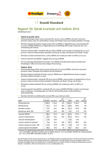 Thumbnail Scandi Standard AB Quarterly Report 2016-q4