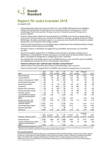 Thumbnail Scandi Standard AB Quarterly Report 2018-q2