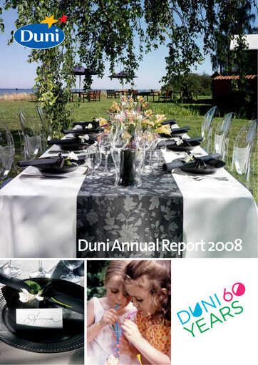 Thumbnail Duni AB Annual Report 2008