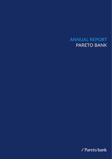 Thumbnail Pareto Bank Annual Report 2015