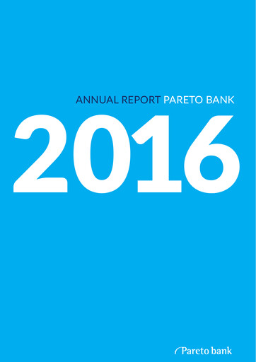 Thumbnail Pareto Bank Annual Report 2016