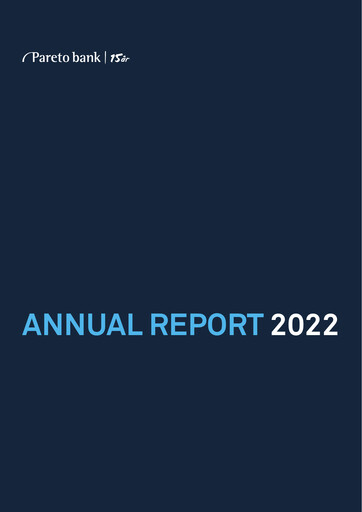 Thumbnail Pareto Bank Annual Report 2022