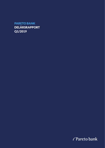 Thumbnail Pareto Bank Quarterly Report 2019-q1