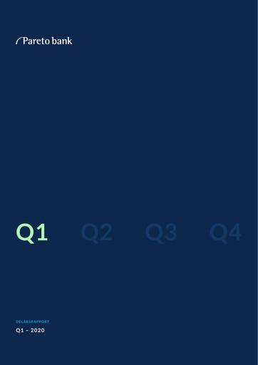 Thumbnail Pareto Bank Quarterly Report 2020-q1