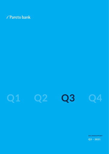 Thumbnail Pareto Bank Quarterly Report 2021-q3