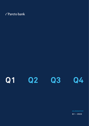 Thumbnail Pareto Bank Quarterly Report 2022-q1