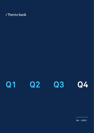 Thumbnail Pareto Bank Quarterly Report 2023-q4