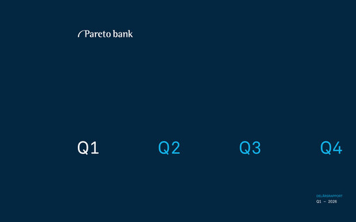 Miniature Pareto Bank Rapport trimestriel 2026-q1