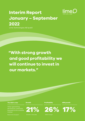 Thumbnail Lime Technologies AB Quarterly Report 2022-q3