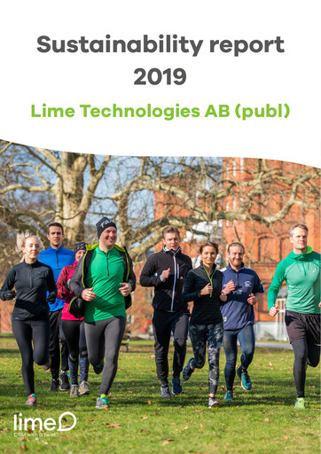 Thumbnail Lime Technologies AB Sustainability Report 2019