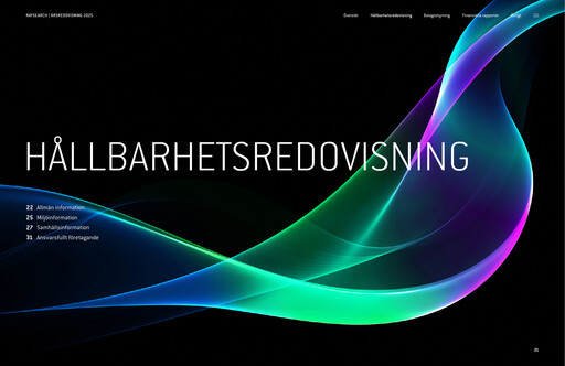 Miniature RaySearch Laboratories AB Rapport de durabilité 2025